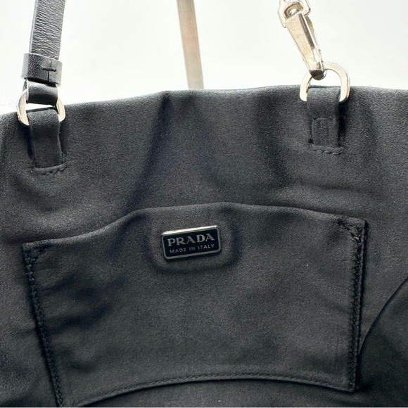 Prada Black Nylon Clip Handle Mini Tote Bag - Picture 11 of 14